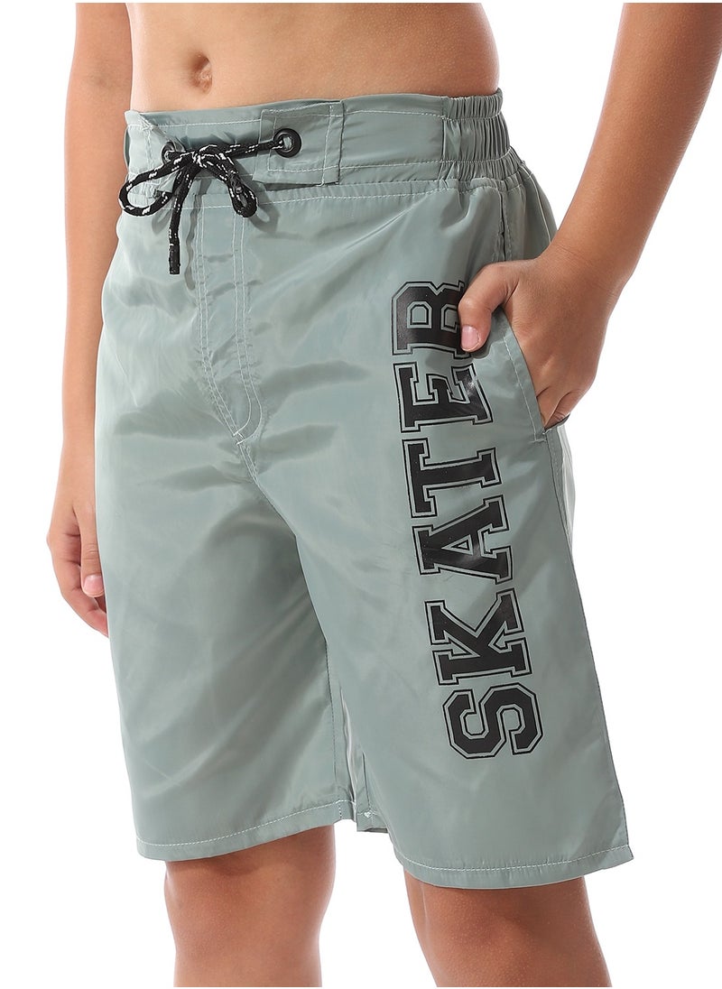 Caesar Printed Boys Swim Short  - Image 3
