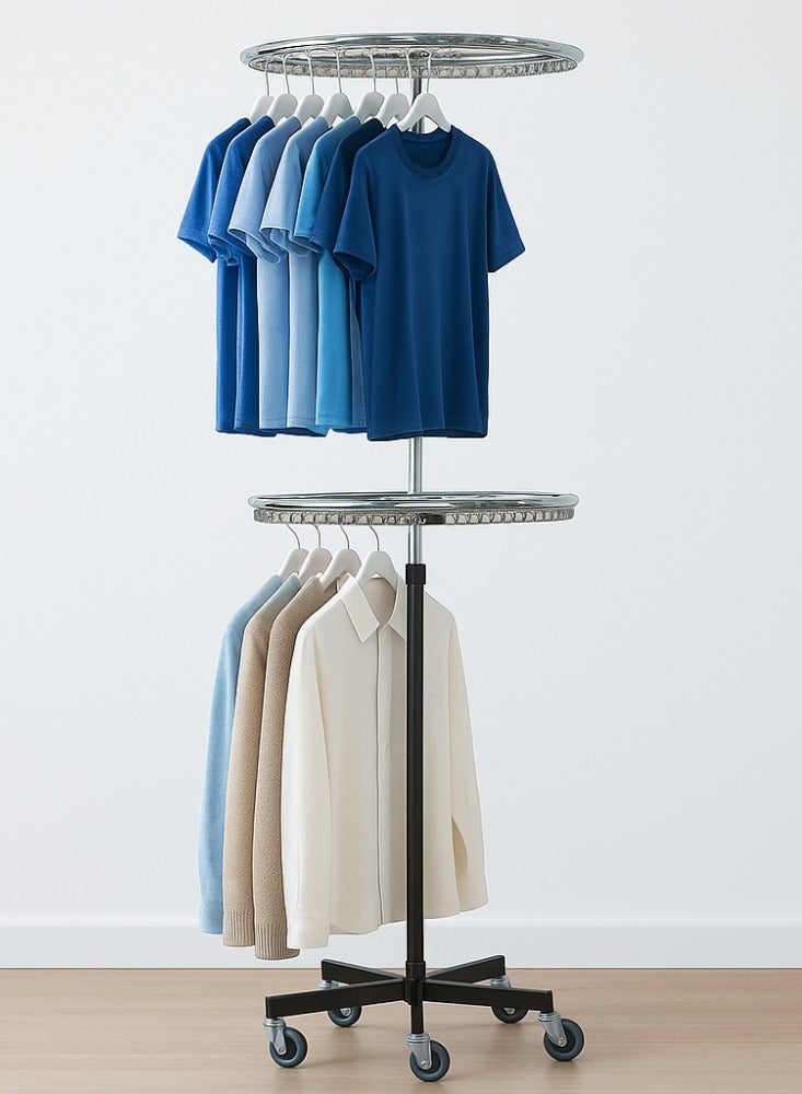 إستلو علاقة ملابس دوّارة بطابقين – ESTILO Double Hanger - Image 1