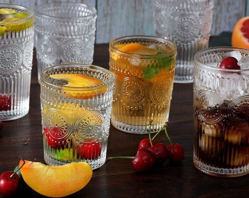 Craftisha Rim Wine Glass Small 6PCS Ideal for White or Red Wine Party Glass Whisky Glass Clear Glass 300 ml Set of 6 - Image 1
