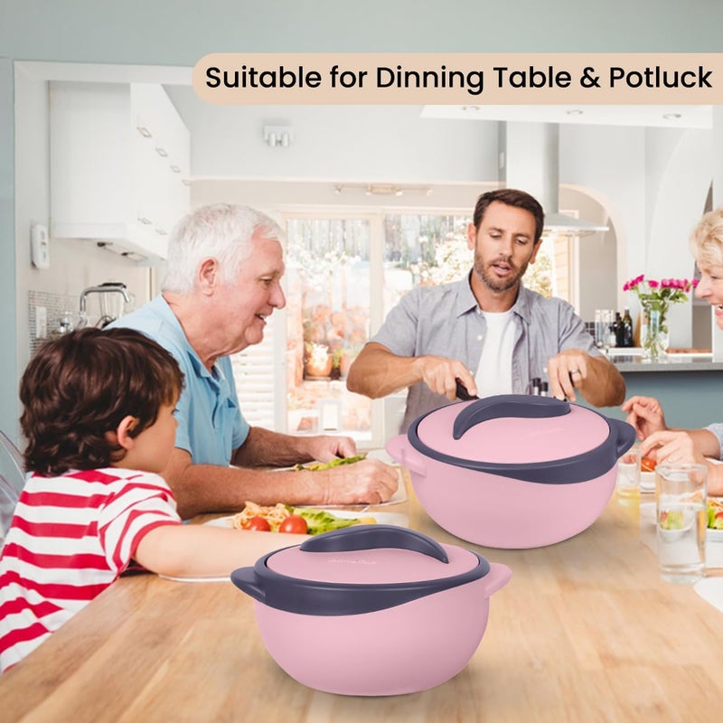 PINNACLE طبق كاسرول معزول مع غطاء مجموعة 3 قطع 26151 كيو تي حافظة طعام ساخن وبارد وعاء شوربة وسلطة من الفولاذ المقاوم للصدأ أفضل مجموعة هدايا للأمهات في العطلات - Image 5