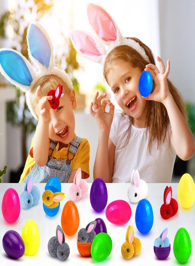 LEASEN 24 Pack Easter Egg Fillers with Plush Bunny Toys Inside, Easter Eggs Filled with Plush Toys Inside, Mini Bunny Stuffed for Easter Hunt, Easter Party Favor, Basket Stuffers Fillers - Image 5