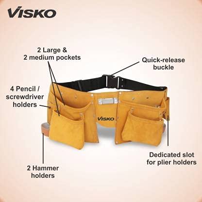 Visko Tools VISKO Leather Tool Bag Number of Pockets 10  - Image 2