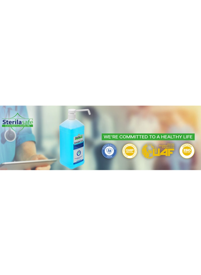 Sterilasafe - Sterilasafe CureSept Aqua, General Antiseptic, Chlorhexidine Gluconate 2%, Alc-free, 1000 ML - Image 1