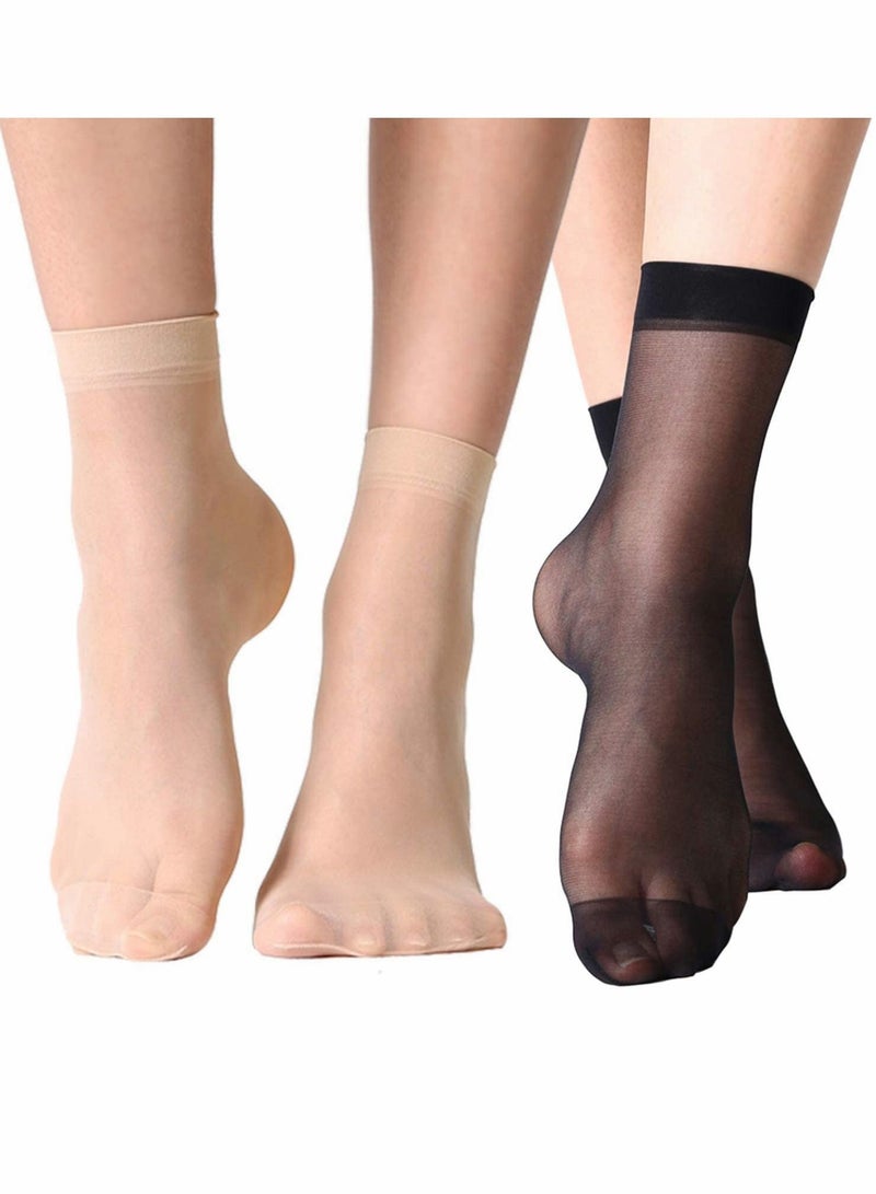 SYOSI 20 Pairs of Women's High Socks Breathable Sweat-absorbing Invisible Anti-hook Socks - Image 1