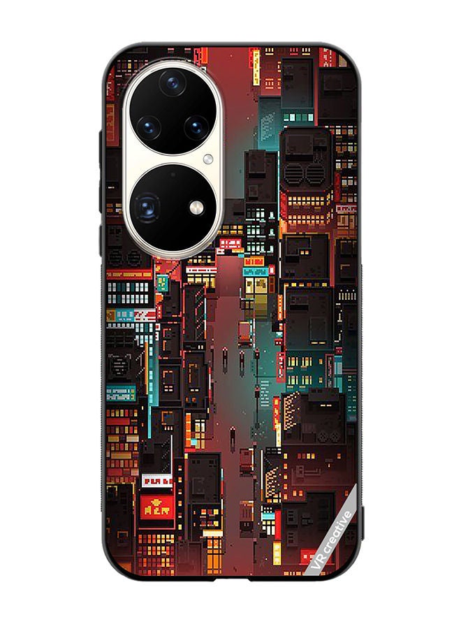 VR CREATIVE Protective Case Cover For Huawei P50 Pro Street Of Tokyo Design Multicolour - Image 1