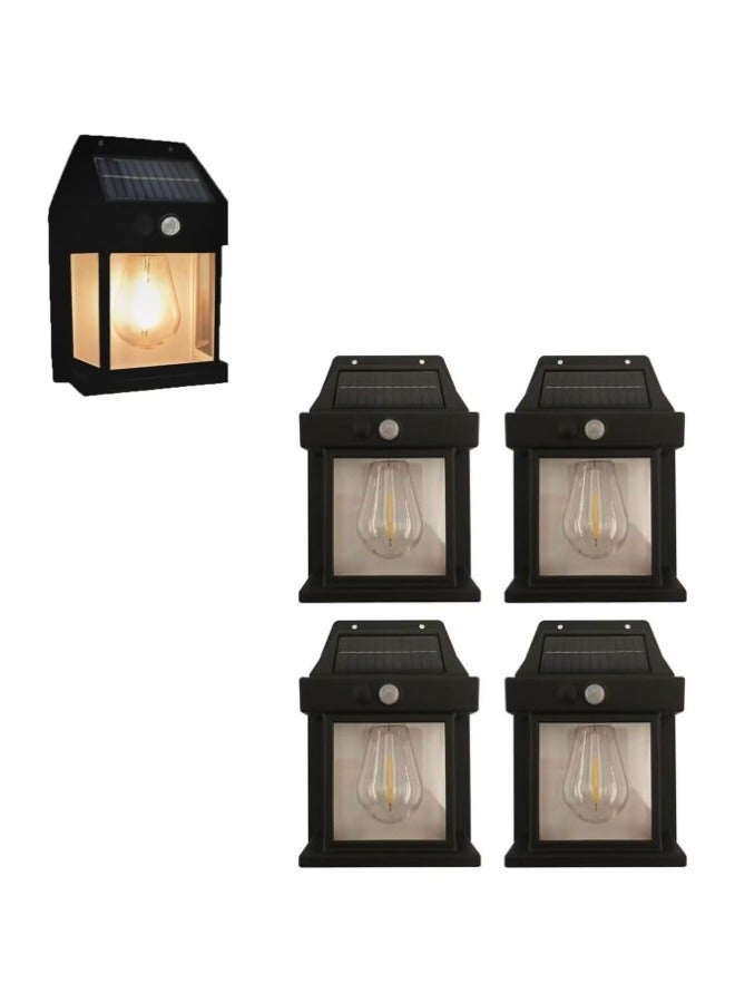 ACLIX Outdoor Solar Tungsten Wall Light, Waterproof LED Night Lighting with Motion Sensor, Ip65 Super Bright Warm Light Solar Security Light for Garden Villa  - Image 1