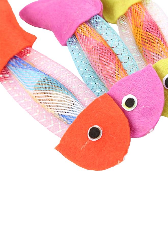 Altheqa 4 pcs Pet Products Fish Cat Toys Cat Chewing Toy Cloth Silvervine Fish Shape Kitten Chew Toy Cat Teething Toy Pet Accessories - Image 5
