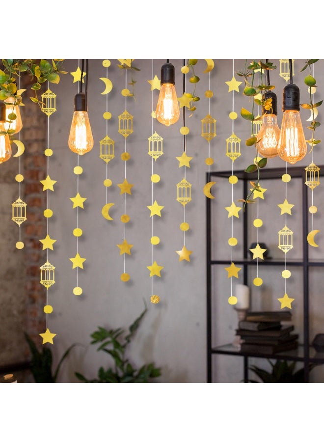 زخارف رمضان معلقة ديكور الخلفية لافتة المنزل ديكور البنود عيد مبارك (4م) - Image 2