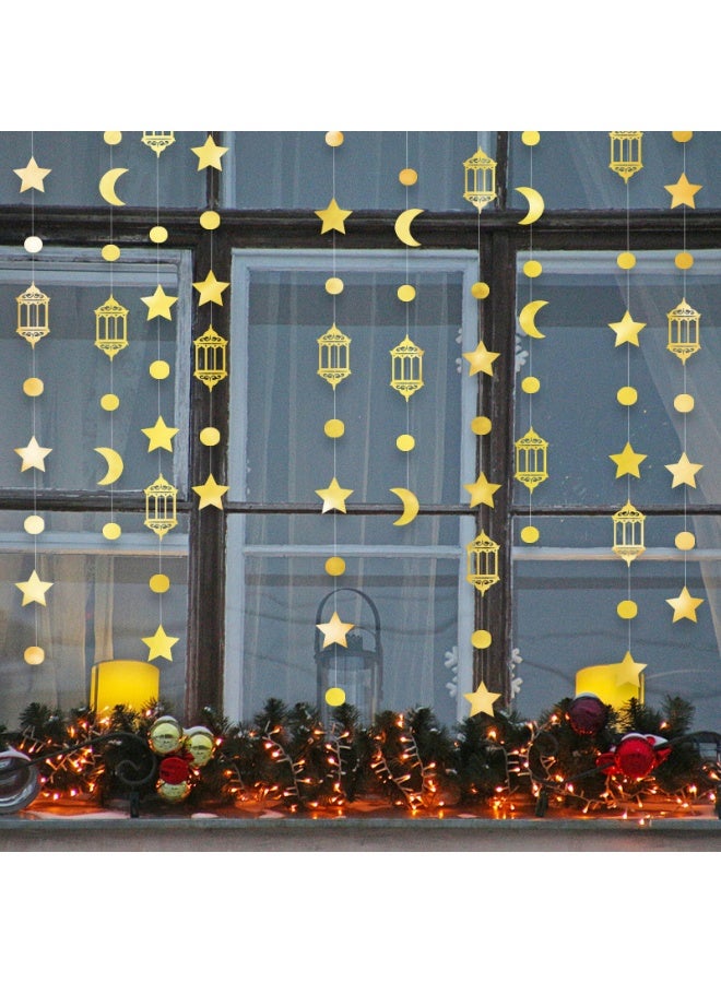 زخارف رمضان معلقة ديكور الخلفية لافتة المنزل ديكور البنود عيد مبارك (4م) - Image 3