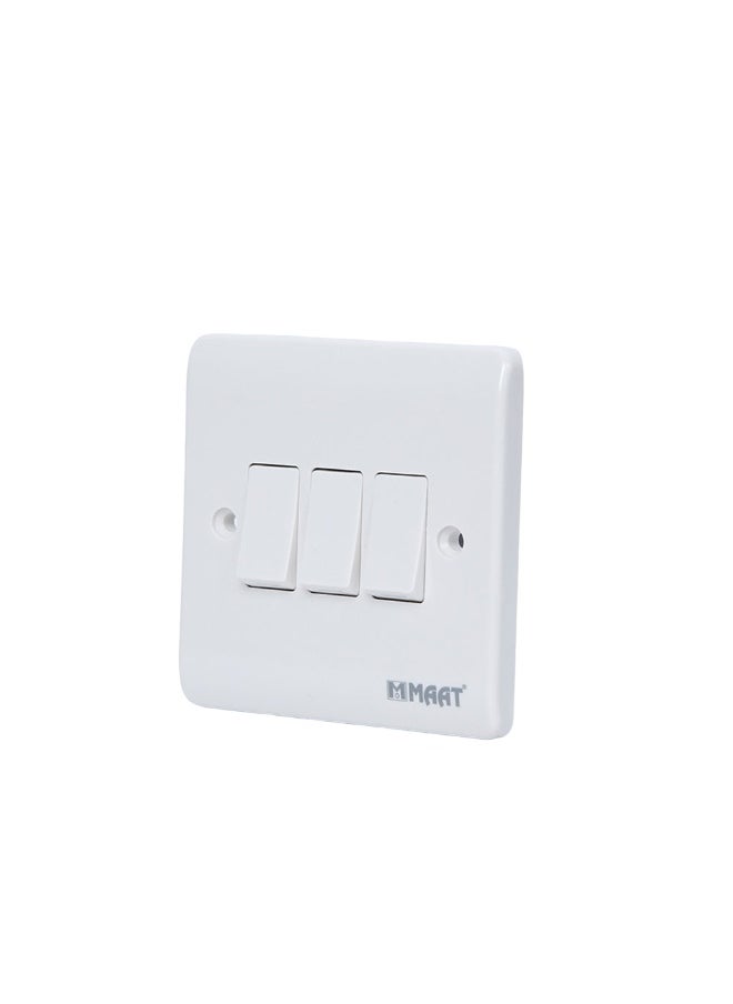 MAAT 3 Gang 1 way Plate Switch 