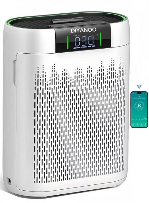 Air Purifiers for Home Large Room Bedroom up to 1740 Ft² Hepa Air Purifier with Air Quality Monitor, Smart WiFi, TRUE HEPA, Sleep Mode, Air Cleaner for Pets, Dust, Odor Smoke, Pollen, AP2000WF