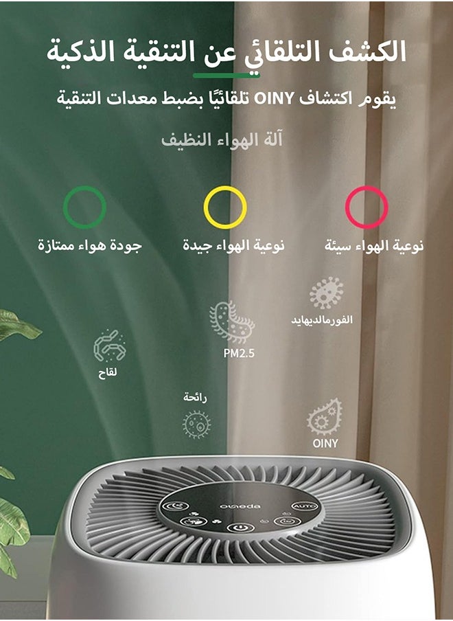 تانجبلب - منقيات الهواء للغرفة، منقي الهواء للغرفة مع فلتر هيبا لمكافحة الحساسية، ورائحة شعر الحيوانات الأليفة مع إسفنجة العطر، منقي هواء صغير مع وضع النوم بمستوى صوت منخفض - Image 1