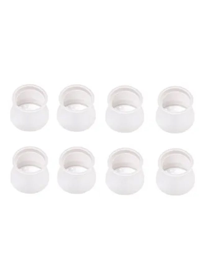 Loquat 8-Piece Non-Slip Silicone Table u0026 Chair Foot Cover White 3.8cm