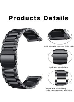 keloray Metal Watch Band Compatible with Huawei Watch 4 Pro/GT Runner/GT4 46mm/GT3 46mm/GT2 46mm Wrist Strap Compatible with Huawei Watch 3/Watch 3 Pro Bands for Huawei Watch GT2 Pro/GT3 Pro Bracelet  - Image 5