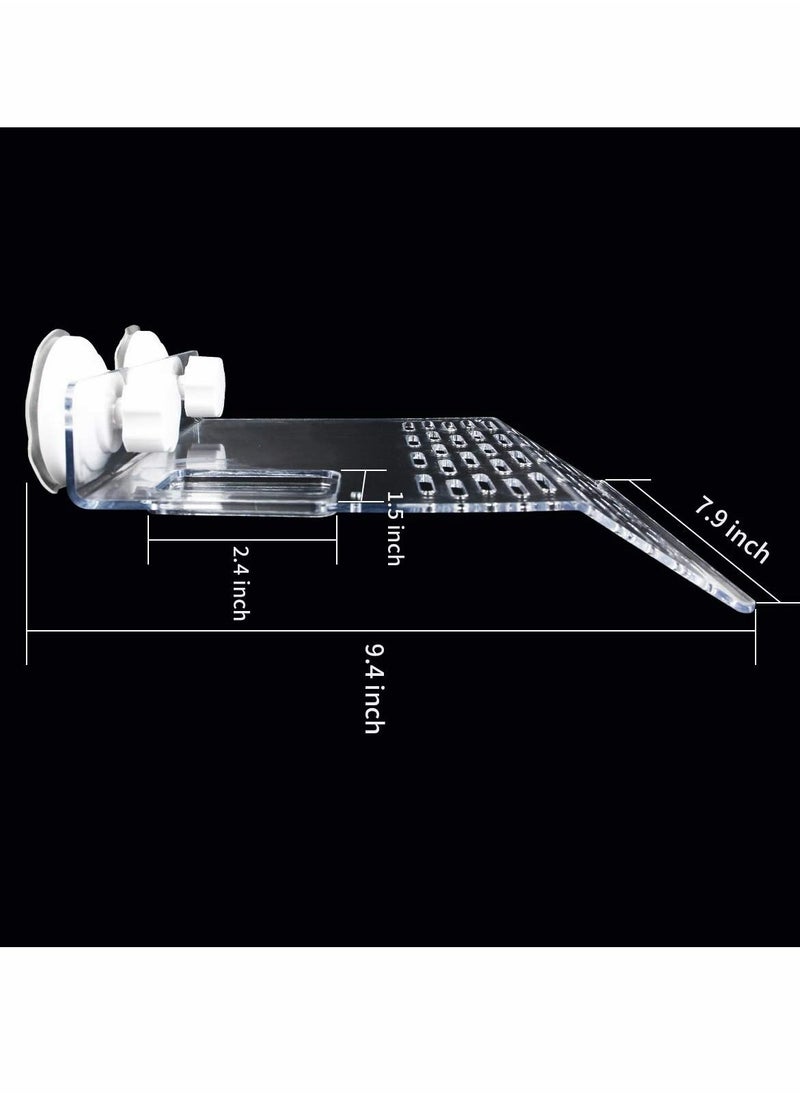 Y&D - Turtle Tank Platform, Basking Platform Aquarium Animal Transparent Sink Wharf for small pet sun bathing resting, Reptile Habitat, Climbing shelf Floating Decor with Sucker Cap - Image 1