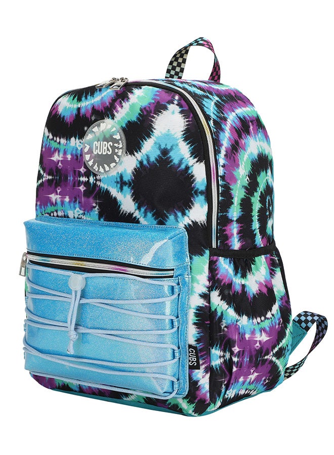 CUBS Tie Dyed Waterproof Kids 28L Backpack with zip closure Ideal for 8-15 years age group, Compatible with 15" Laptop - Image 2