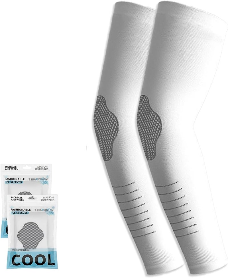 Coldpa Ice Silk Sunscreen Arm Sleeves - Unisex Long Gloves for Sun Protection - Image 1