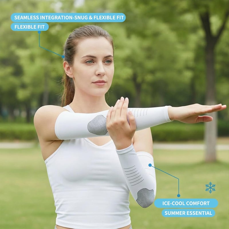 Coldpa Ice Silk Sunscreen Arm Sleeves - Unisex Long Gloves for Sun Protection - Image 3