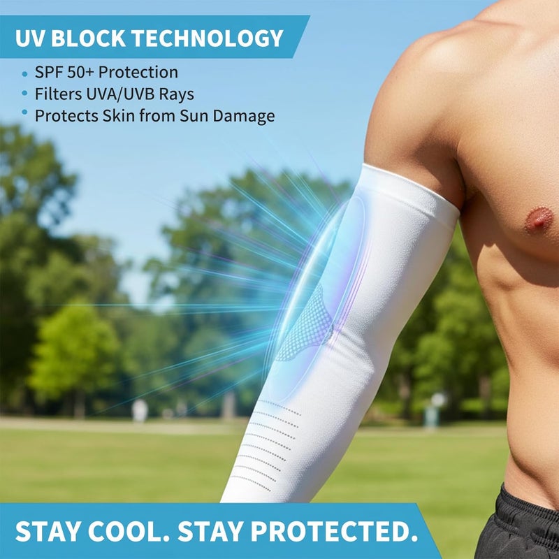 Coldpa Ice Silk Sunscreen Arm Sleeves - Unisex Long Gloves for Sun Protection - Image 4