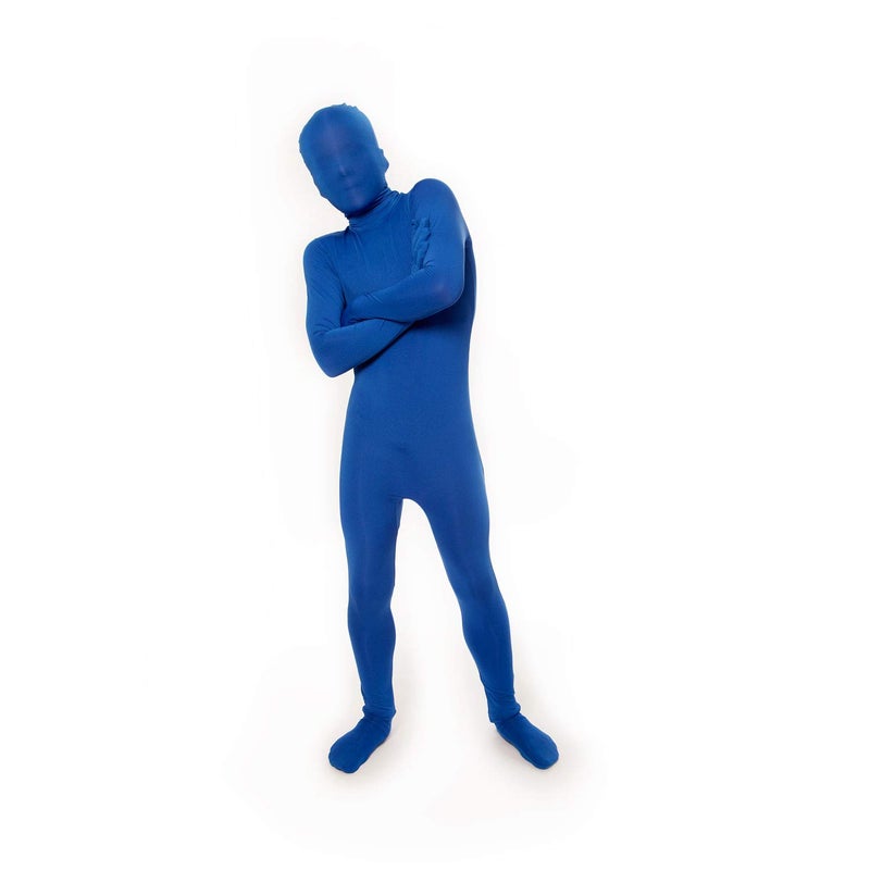Morphsuits Blue Morph Suit Kids, Blue Body Suit Kids, Blue Bodysuit Kids, Blue Skin Suit Costume Kids, Zentai Bodysuit Kids M - Image 4