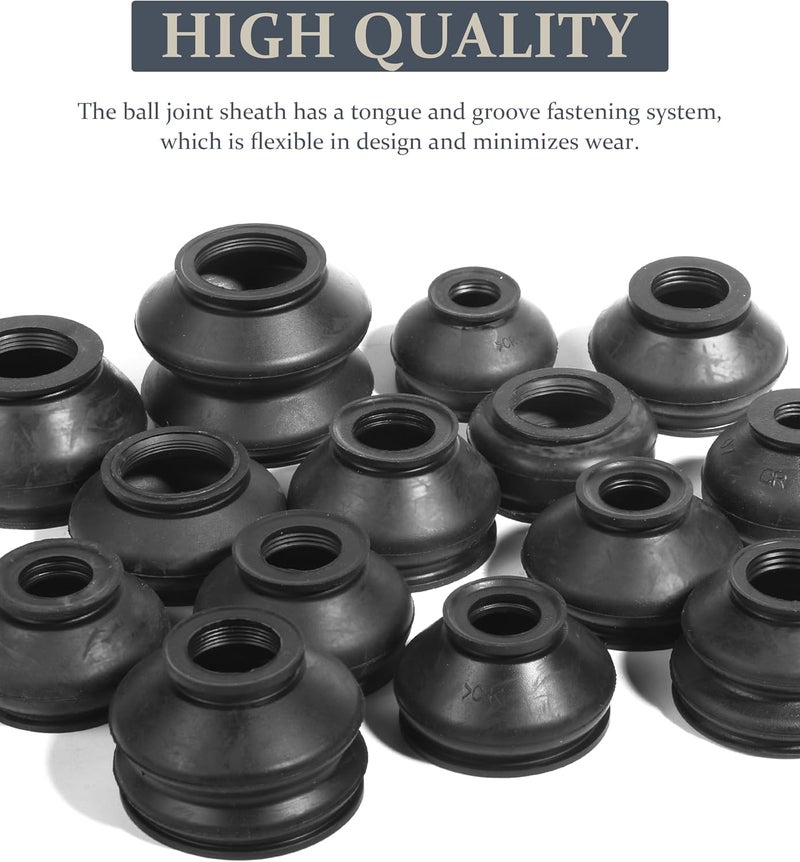 VARGTR Tie Rod Boot Set - 14 Pcs Rubber Dust Covers - Image 3
