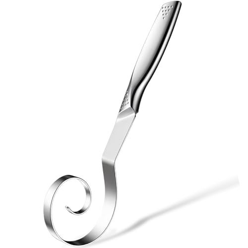 GLNWUE Seamless Danish Dough Whisk Stainless Steel Bread Sourdough Whisks for Cooking, Whisking, Pizza, Pastry, Cake Batter, Biscuits,Dishwasher Safe Dutch Whisk 10" - Image 1