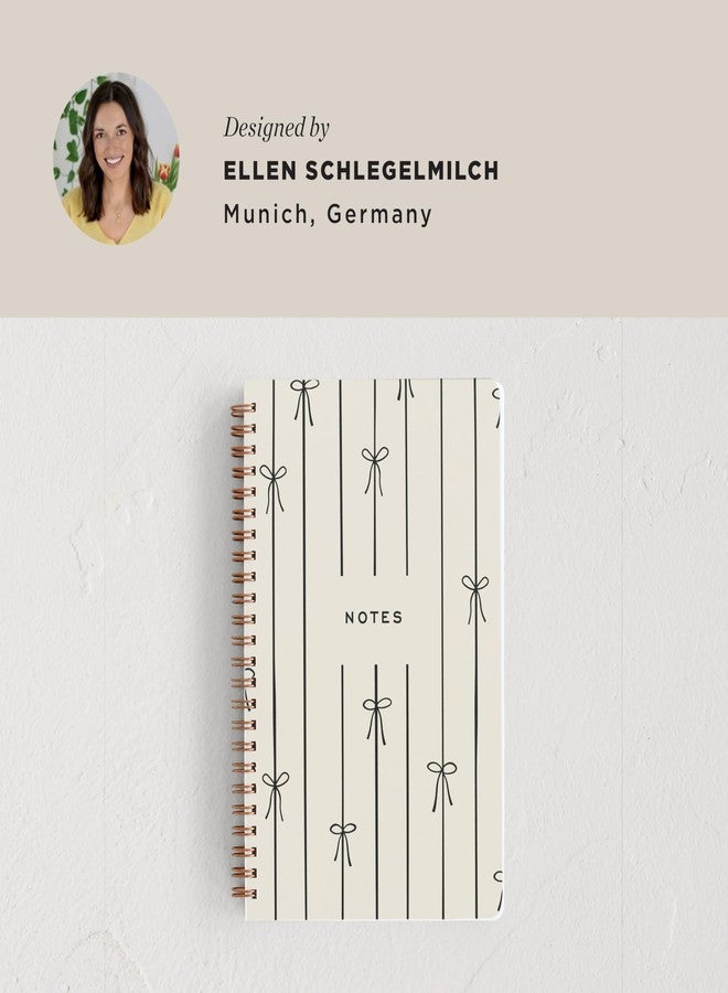 Minted Black Bow Notebook, Writing Journal for Notes & Journaling, Durable Acrylic Free Cover, Modern, Colorful & Simple Spiral Bound Journal Notebook with 80 Lined Pages, 5.5" x 8.5" - Image 5