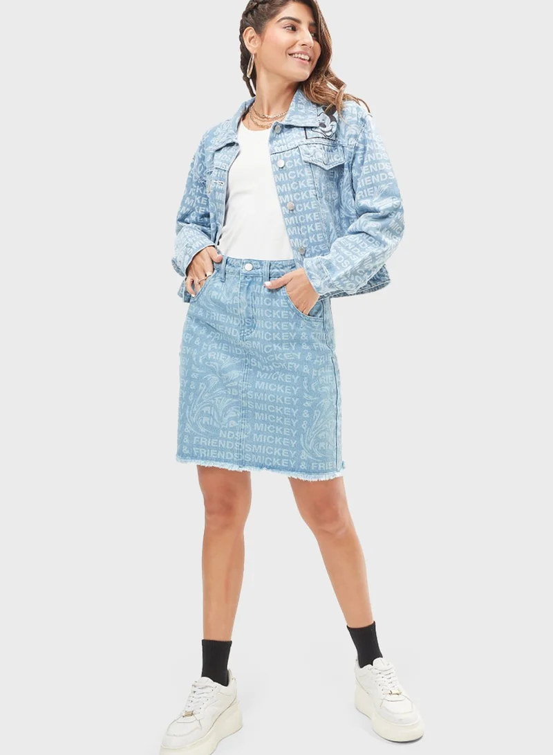 SP Characters Mickey Mouse Printed Jacket