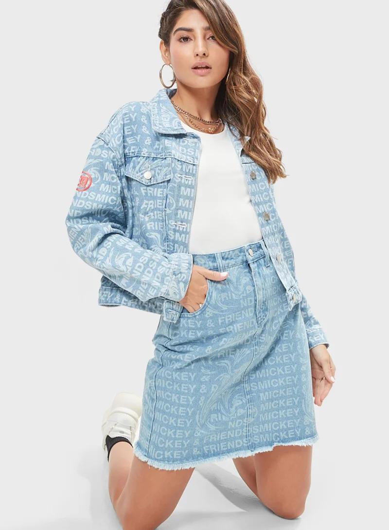 SP Characters Mickey Mouse Printed Jacket