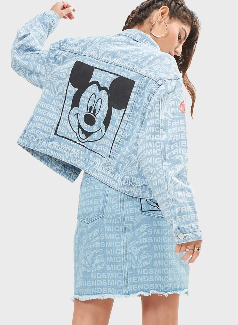 SP Characters Mickey Mouse Printed Jacket