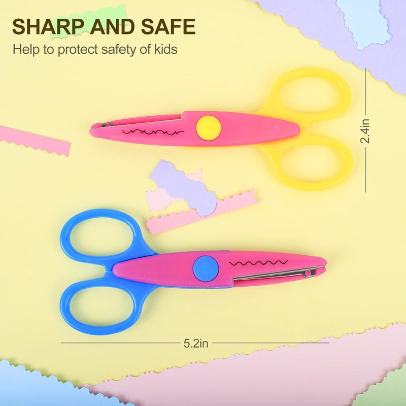 UCEC Craft Scissors - Decorative Edge, 12 Pack, Colorful Color, Zig Zag & Pattern Scissors for Crafting & Scrapbooking - Image 5