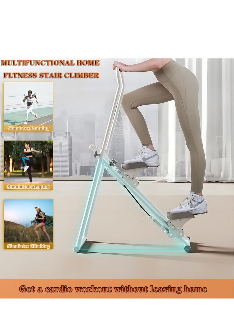 Generic - RIDEONMOP Stair Climber Stepper for Home Gym Exercise, Vertical Climber Machine for Full-Body Workout, Folding Cardio Exercise Climber with LCD Monitor, Adjustable Handlebar & Pedals - Image 1