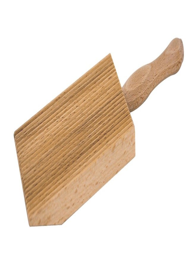 Tredoni أداة صنع المعكرونة Tredoni Professional Gnocchi الخشبية ذات الحواف المائلة 2.4 × 4.8 بوصة (6 × 12 سم) - Image 1
