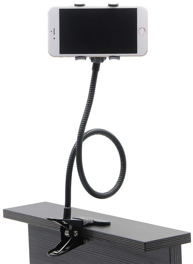 AUXO-FUN Cell Phone Holder, Universal Lazy Bracket Mobile Phone Stand, Flexible Gooseneck Long Arm Clip (Metal) - Image 1