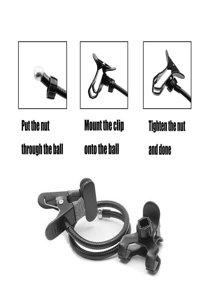AUXO-FUN Cell Phone Holder, Universal Lazy Bracket Mobile Phone Stand, Flexible Gooseneck Long Arm Clip (Metal) - Image 5