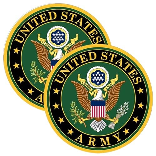 eDesign 2Pack United States Army Vinyl Sticker Decal 4 Inches Us Army Military Stickers and Decals for Car Truck Van Window Bumper Laptop Tablet Cup Tumbler Water Bottle and Any Smooth Surface - Image 1