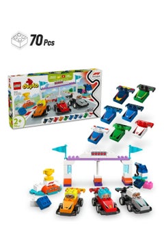 LEGO LEGO DUPLO Town F1 Team Race Cars & Drivers 10445 Building Set (70 Pieces)  - Image 1
