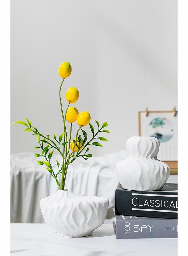 VInedi Ceramic vase ornaments dry flower arrangement TV cabinet house decoration creative living room - Image 4