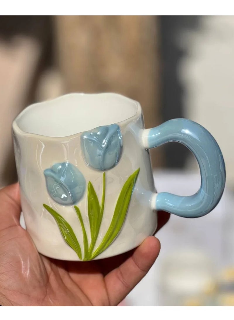 🌷✨ مجات سيراميك توليب بارز – الفخامة في كل تفصيلة ✨🌷 - Image 3