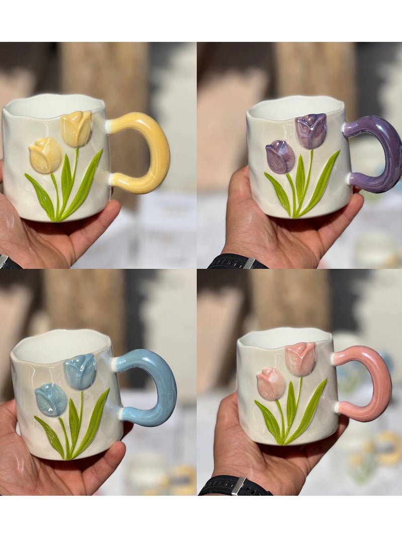 🌷✨ مجات سيراميك توليب بارز – الفخامة في كل تفصيلة ✨🌷 - Image 4