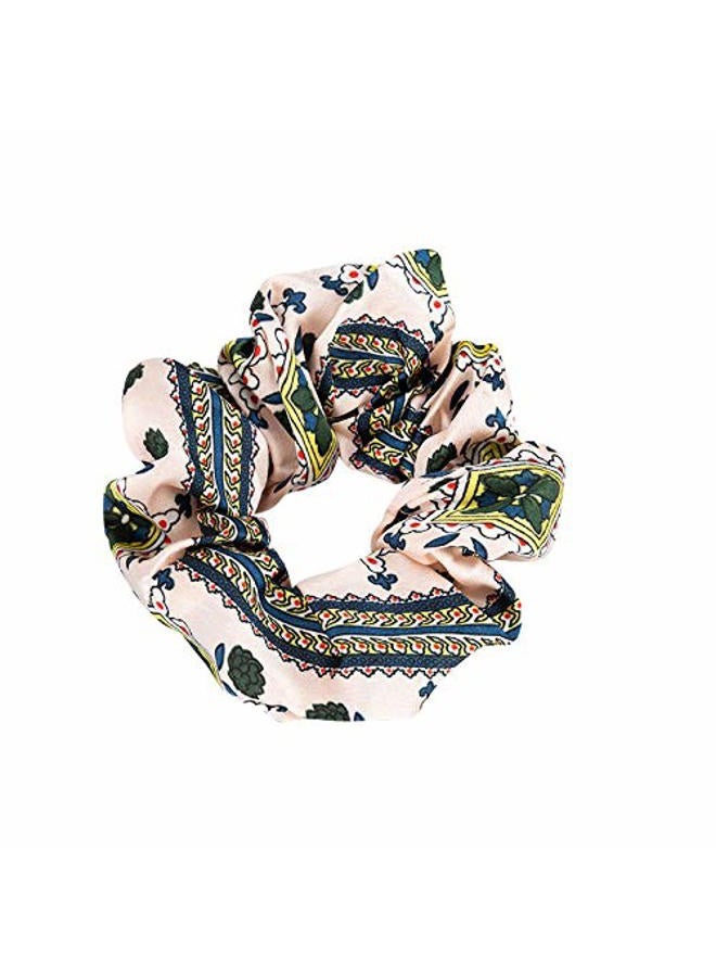 KINFENE 4 Pcs Boho Floral Prints Vivid Color Hair Scrunchies Big Pattern Hair Bobbles Elastics Ponytail Holders Hair Wrist Ties Bands Scrunchies for Sleep Show Dance Party Women Gift - Image 3