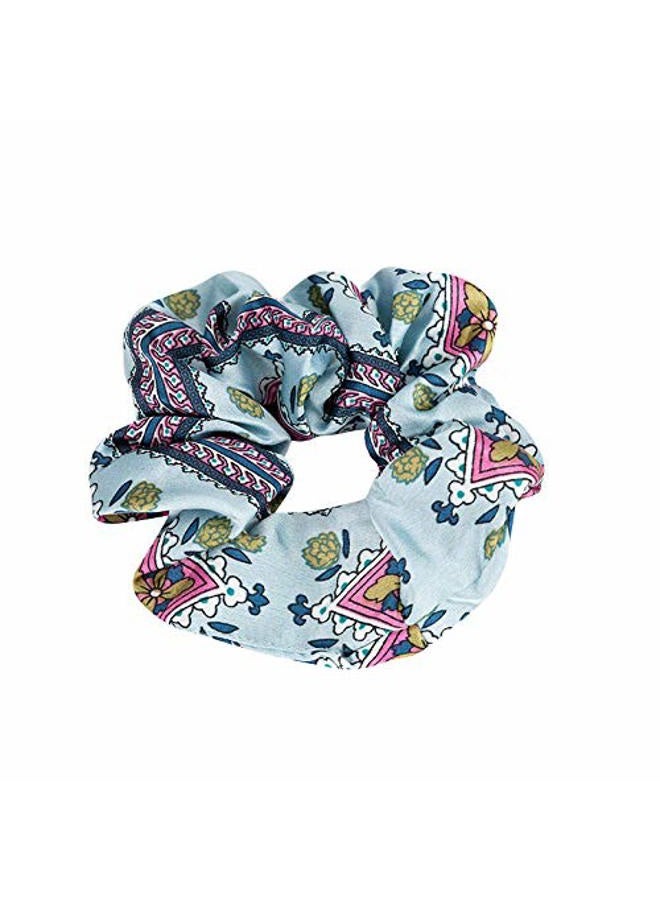 KINFENE 4 Pcs Boho Floral Prints Vivid Color Hair Scrunchies Big Pattern Hair Bobbles Elastics Ponytail Holders Hair Wrist Ties Bands Scrunchies for Sleep Show Dance Party Women Gift - Image 4