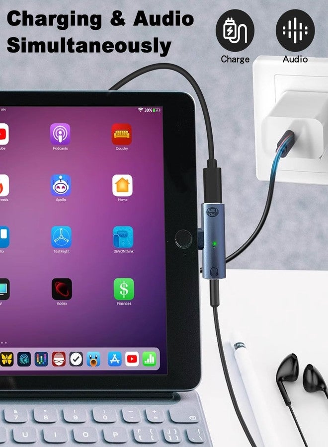 Duttek USB C to 3.5mm Audio Adapter 100W PD, 2 in 1 USB C Splitter and TypeC Headphone Adapter for iPhone 16/15, Pixel 9 (1 Pack-Grey) - Image 3