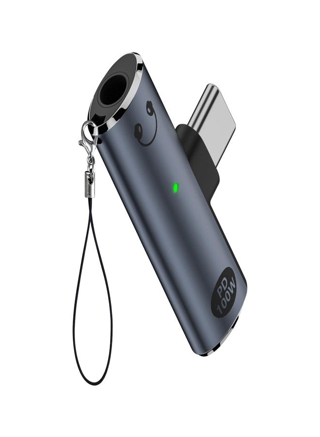 Duttek USB C to 3.5mm Audio Adapter 100W PD, 2 in 1 USB C Splitter and TypeC Headphone Adapter for iPhone 16/15, Pixel 9 (1 Pack-Grey) - Image 1