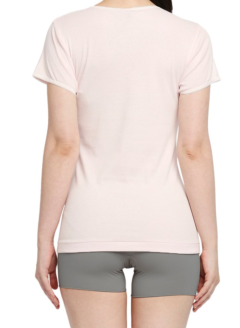 BYC GIRLS COTTON UNDERSHIRT - PINK - Image 4