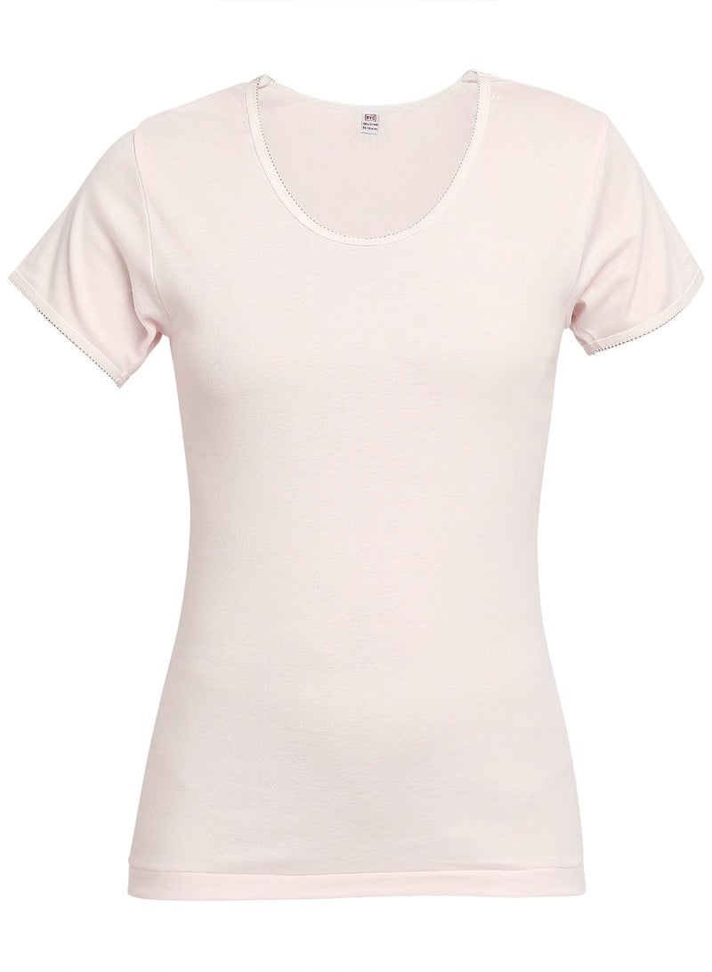 BYC GIRLS COTTON UNDERSHIRT - PINK - Image 1