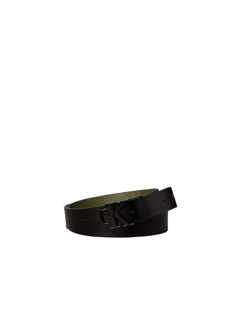 CALVIN KLEIN Reversible Leather Monogram Logo Belt - Image 1