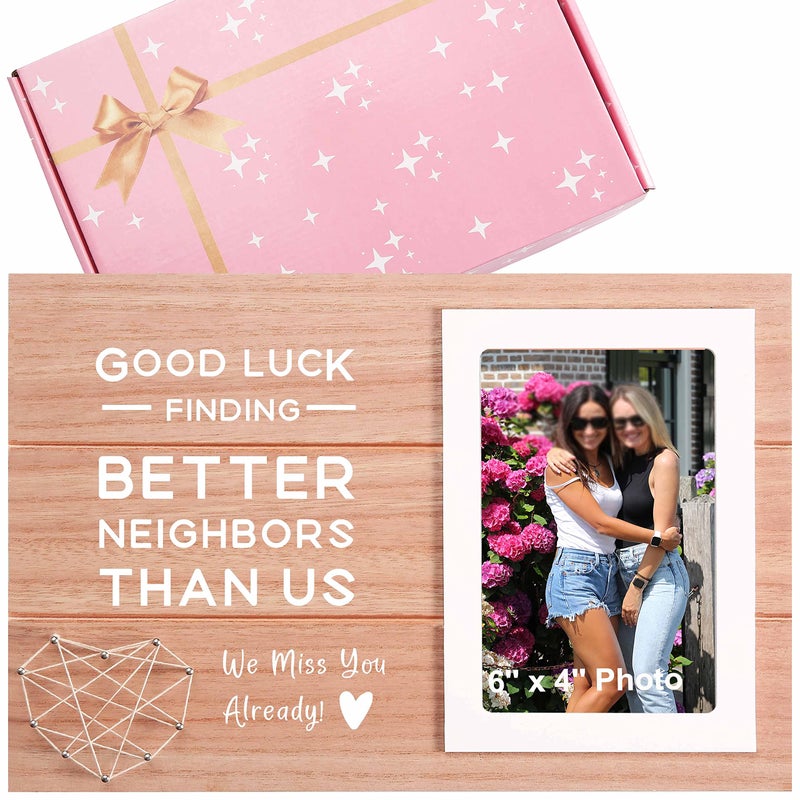 Sioial Good Luck Finding Better Neighbors Than Us-Neighbor Moving Away Gift-Neighbor Farewell Gift-Neighbor Goodbye Gift-Funny Neighborhood Gift-Picture Frame Photo Frame Present - Image 1