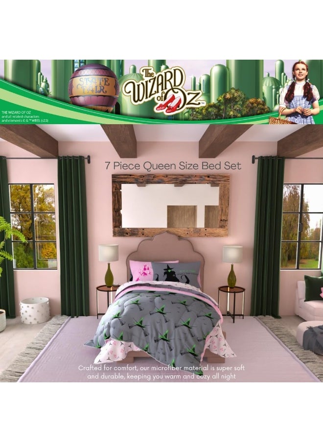 Franco - Franco Collectibles The Wizard of OZ Bedding 7 Piece Super Soft Comforter and Sheet Set with Sham, Queen, (Officially Licensed Product) - Image 1