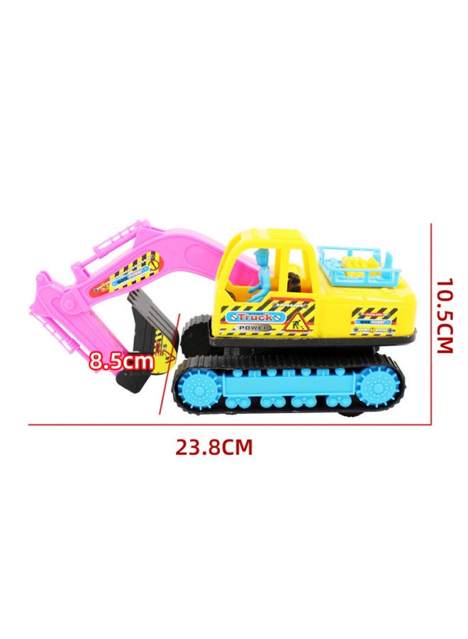 Special Offer Children's Simulation Engineering Vehicle Inertia Excavator Children's Classic Nostalgic Excavator Stall Wholesale 